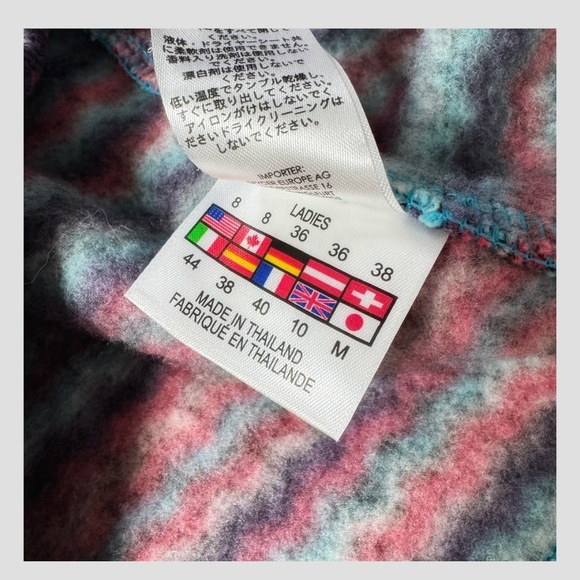 Spyder Savona 1/4 Zip Fleece Mock Neck Colorful Stripe Pullover Top Shirt Size 8 - Picture 13 of 14